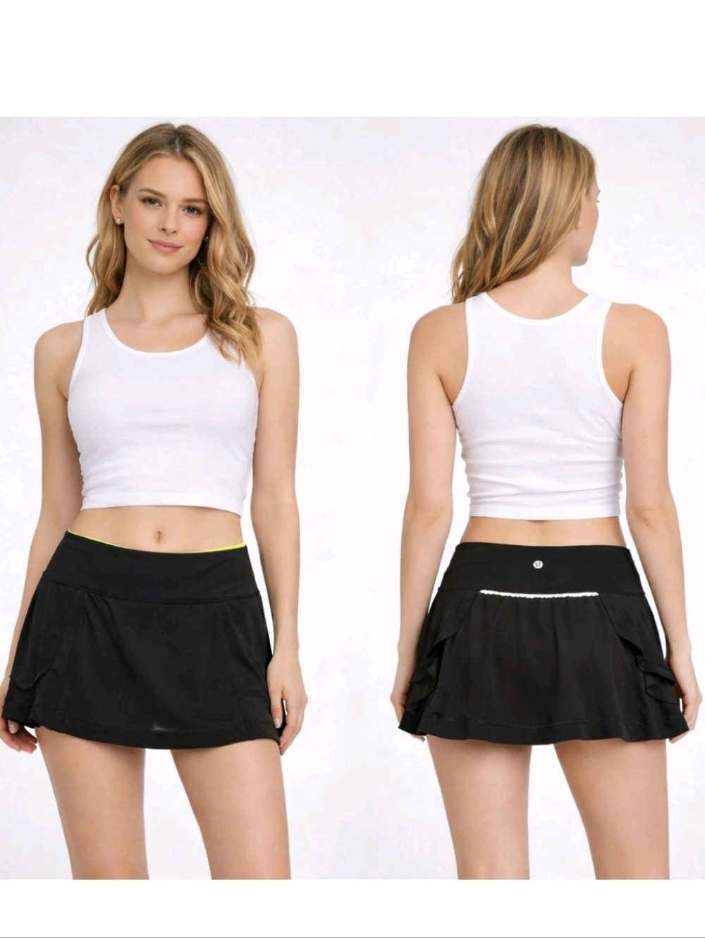 Lululemon Athletica Women's Presta Ruffled Mini Athletic Tennis Skirt 2